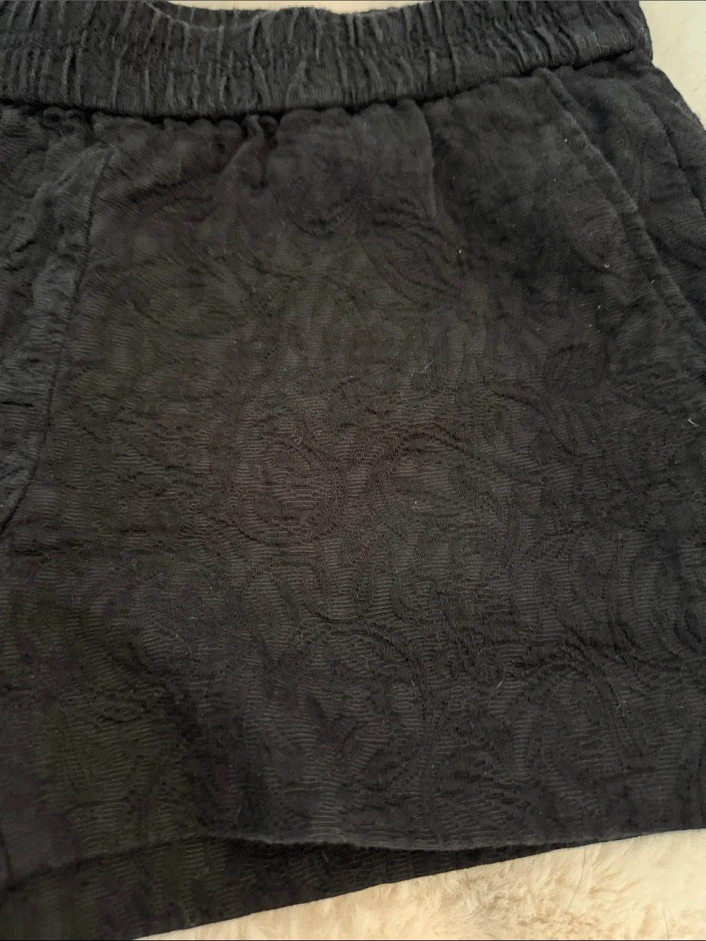 J. Crew Black Textured Elastic-Waist Athletic Shorts